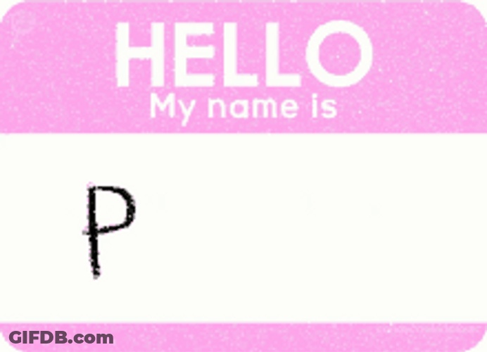 Hello My Name Is Princess Pink Tag GIF