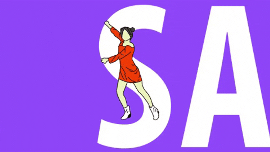 Hello Saturday Big Letters GIF