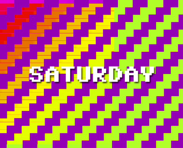 Hello Saturday Colorful Background GIF