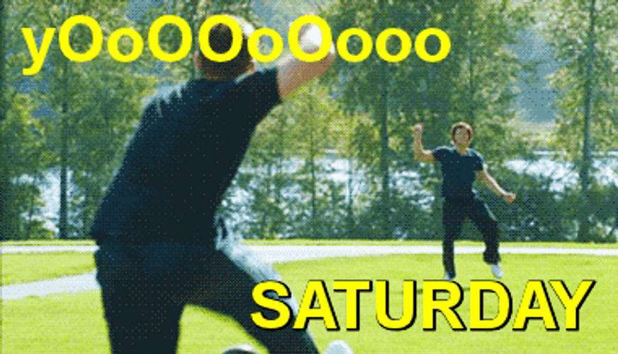 Hello Saturday Energetic Men Dancing GIF