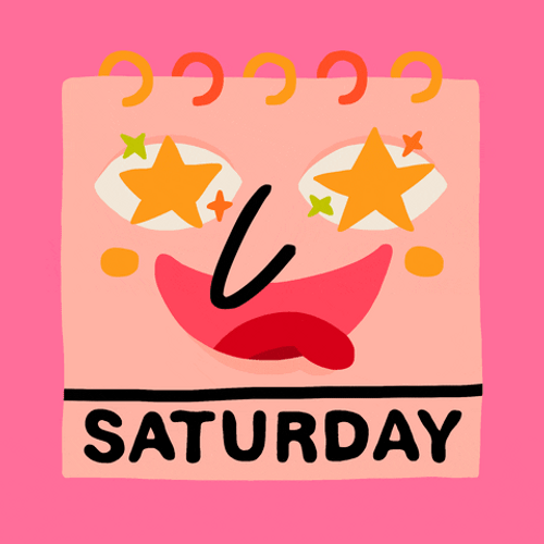 Hello Saturday Star Eyes GIF