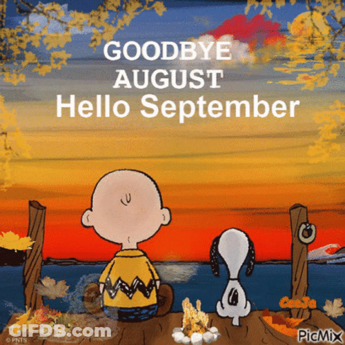 Hello September With Snoopy GIF