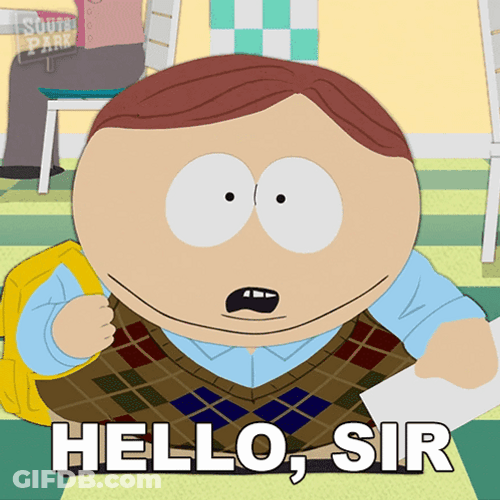 Hello Sir Eric Cartman South Park GIF