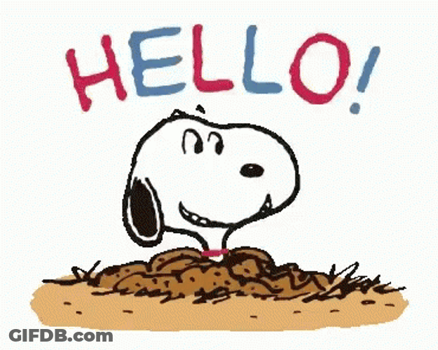 Hello Snoopy Saturday GIF