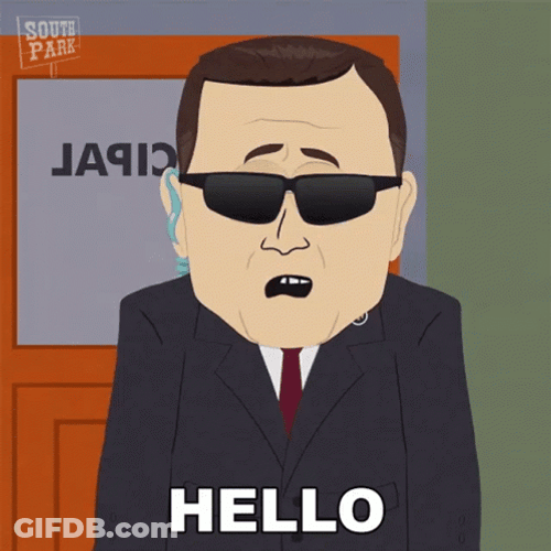 Hello South Park Secret Service GIF