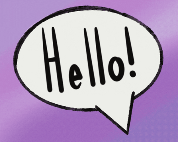 Hello Speech Balloon Greetings GIF