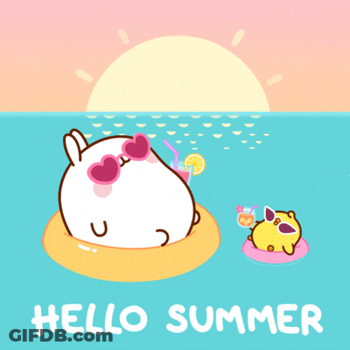Hello Summer Beach Swimming Im Chill GIF