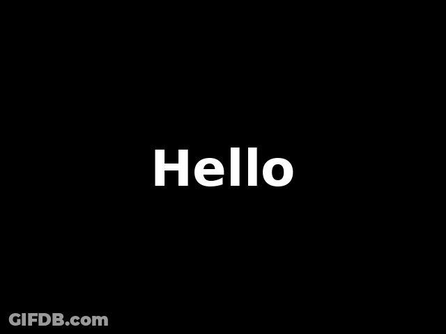 Hello Text GIF