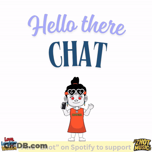 Hello There Chat Cartoon Character Poster GIF