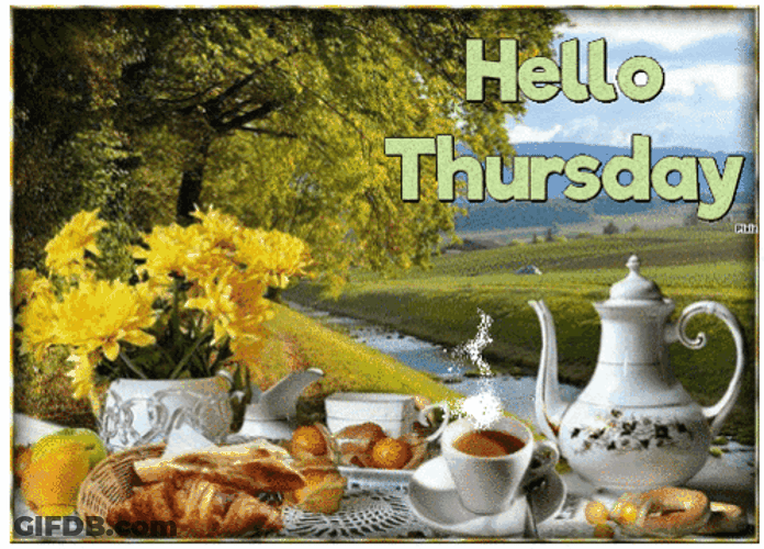 Hello Thursday Breakfast At The Garden GIF