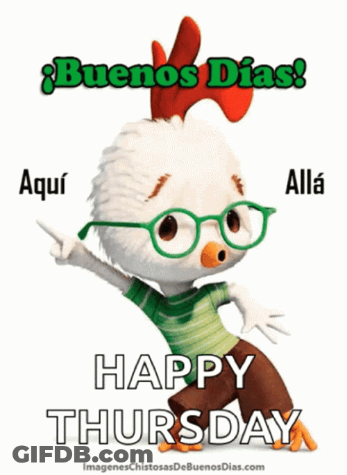 Hello Thursday Chicken Little GIF
