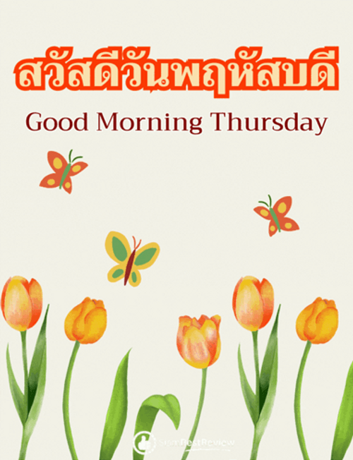Hello Thursday Orange Tulips GIF
