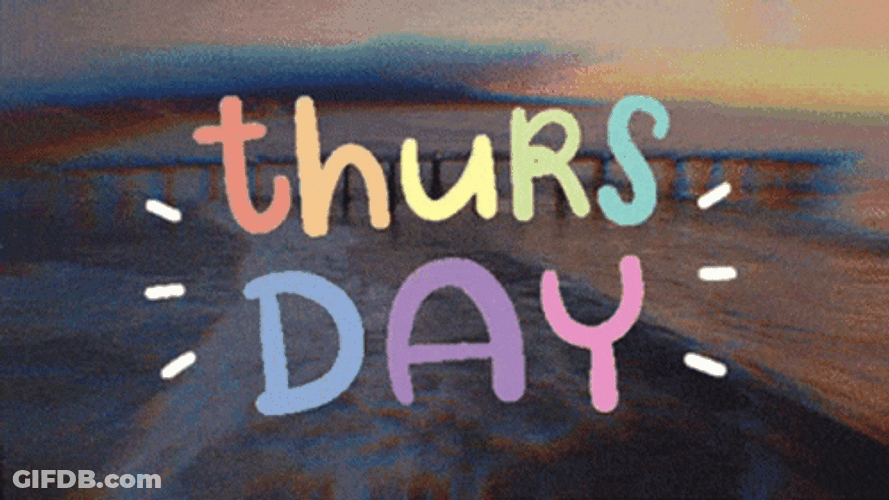 Hello Thursday Pop Letters GIF