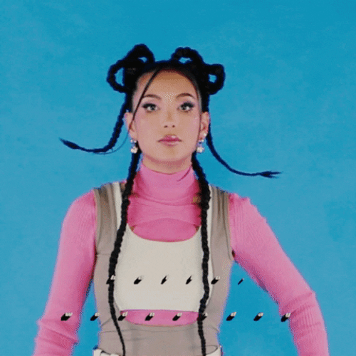 Hello Wednesday Funky Girl Hairstyle GIF