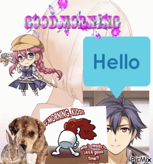 Hello Wednesday Picture Collage GIF