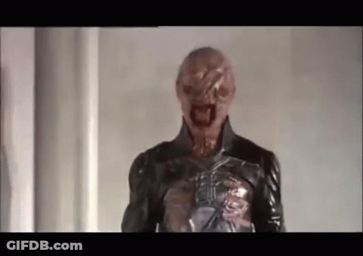Hellraiser Chatterer Scares Girl GIF