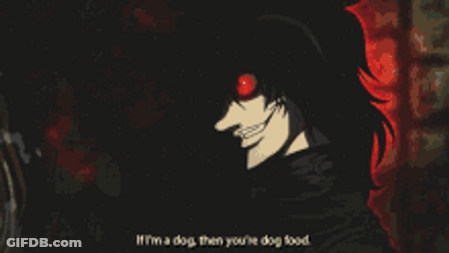 Hellsing Anime Alucard Battle Monster Dog Food GIF