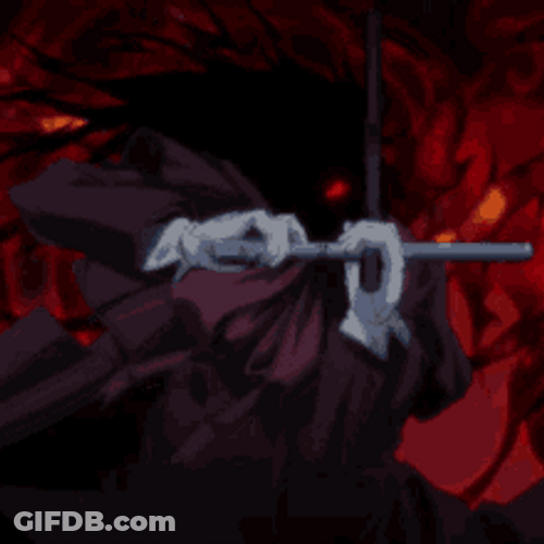 Hellsing Anime Alucard Crossed Guns Swag Cool Pose GIF