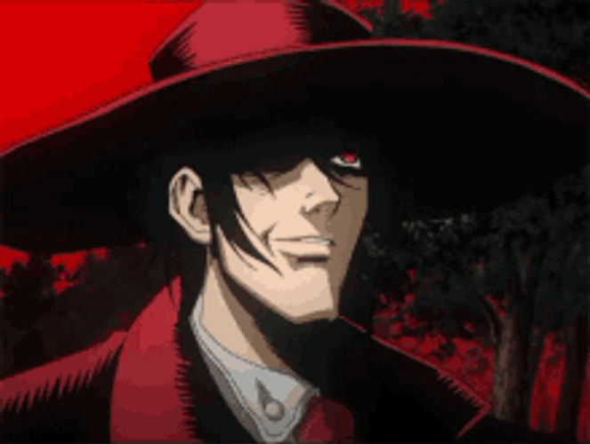 Hellsing Anime Alucard Smile Looking Forward Cool Pose GIF