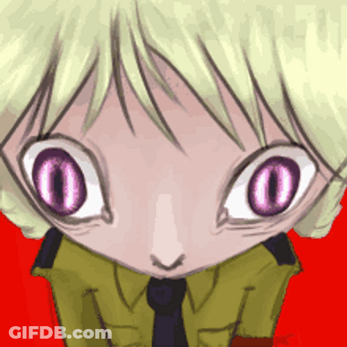 Hellsing Anime Blinking Eyes Cartoon Art Schrodinger GIF