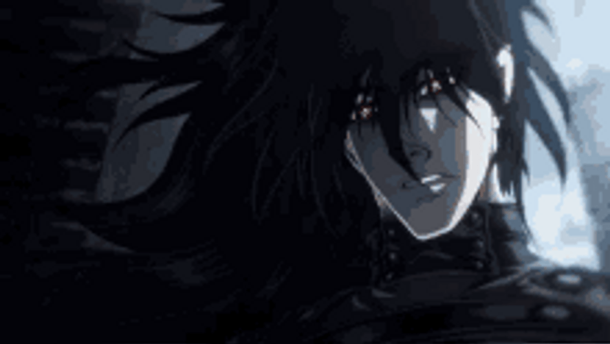 Hellsing Anime Dark Alucard Red Eyes Vampire GIF