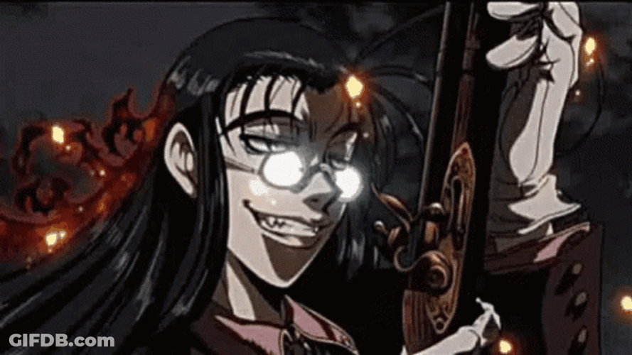 Hellsing Anime Rip Van Winkle Happy Gun GIF