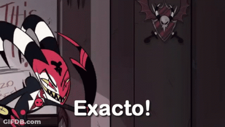 Helluva Boss Blitzo Pointing While Smiling GIF