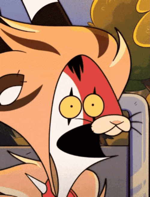 Helluva Boss Blitzo Surprised Face GIF