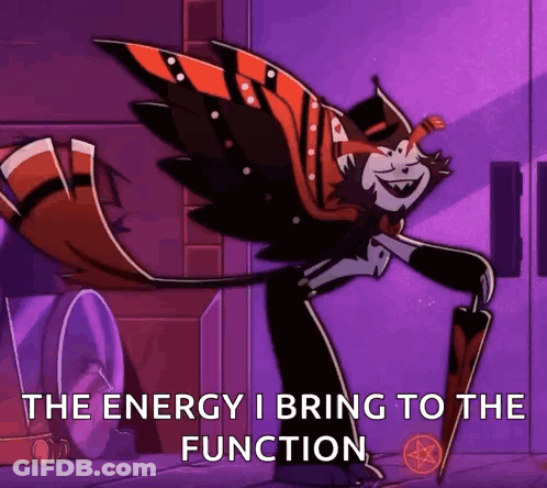Helluva Boss Character Holding Umbrella The Energy I Bring GIF