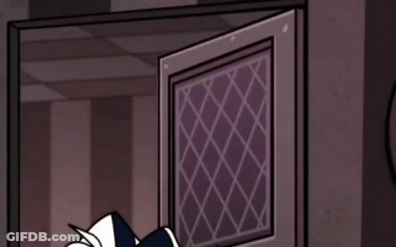 Helluva Boss Millie Break Screen Door GIF
