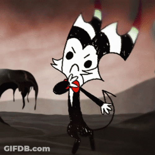 Helluva Boss Moxxie Talking While Floating GIF