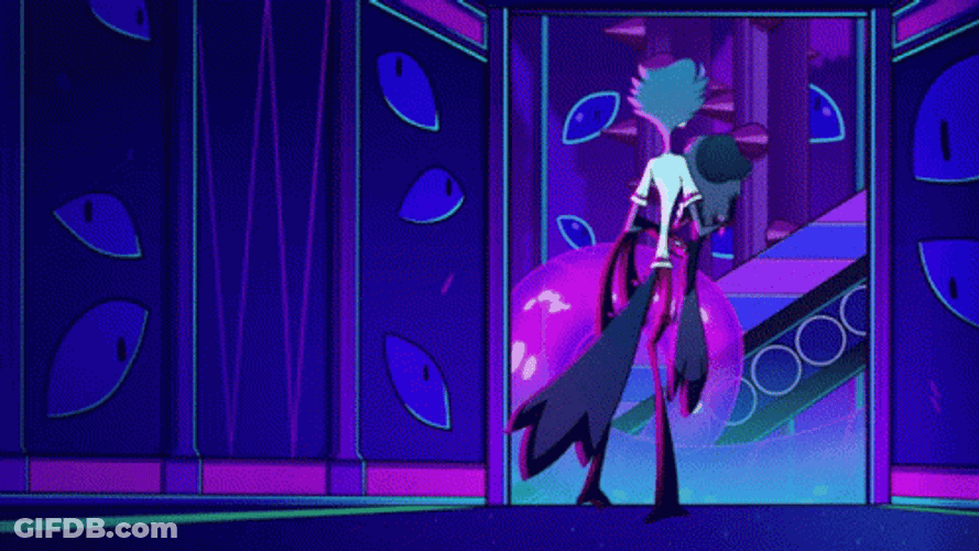 Helluva Boss Stola Shocked While Walking GIF