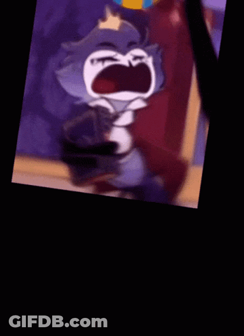 Helluva Boss Stolas Hugging Book While Crying GIF