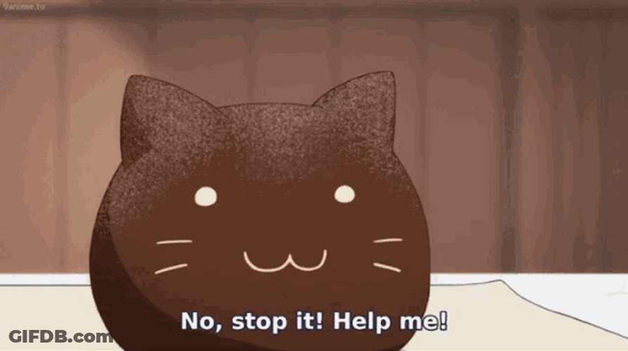 Help Me Kitty Chocolate GIF