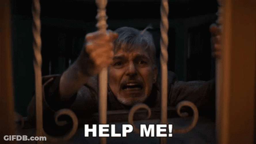 Help Me Man On Window Grill GIF