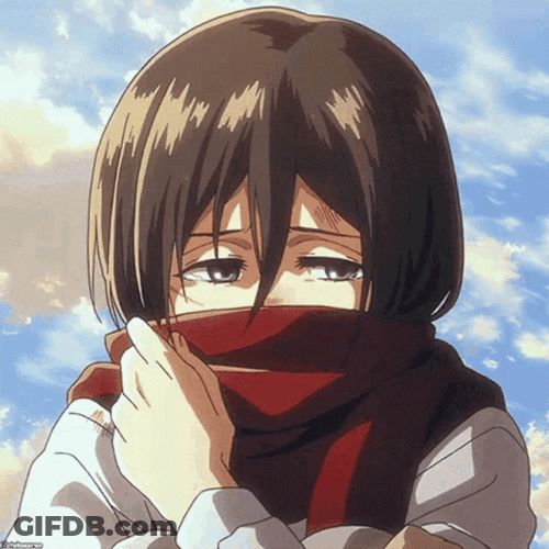 Helpless Mikasa Ackerman GIF