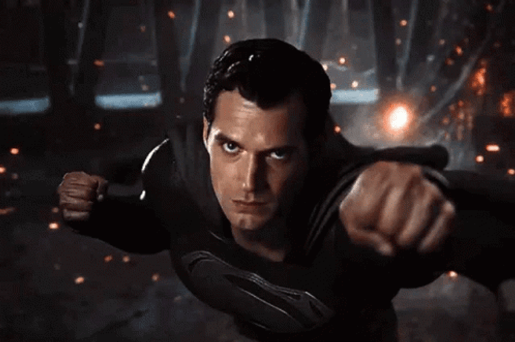 Henry Cavill As DC Superhero Superman Flying GIF