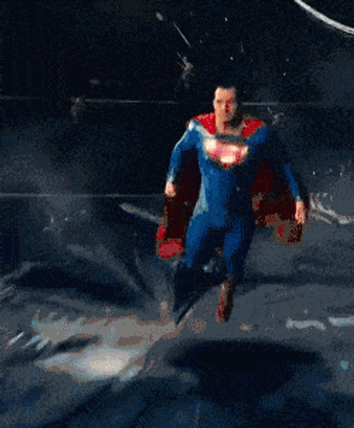 Henry Cavill Strong Superman Flying GIF