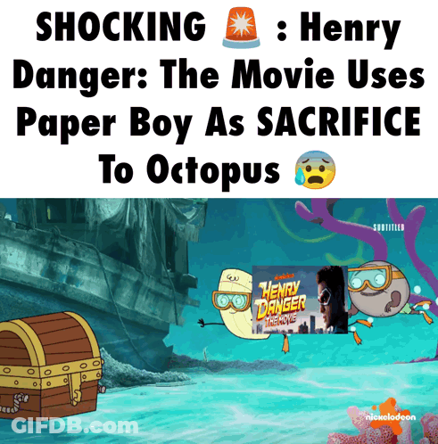 Henry Danger The Movie Poster With Paper Boy Sacrifice GIF