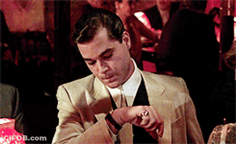 Henry Hill Looking His Watch Goodfellas GIF