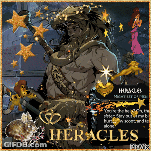 Heracles Mightiest Of Men With Lion And Mouse GIF