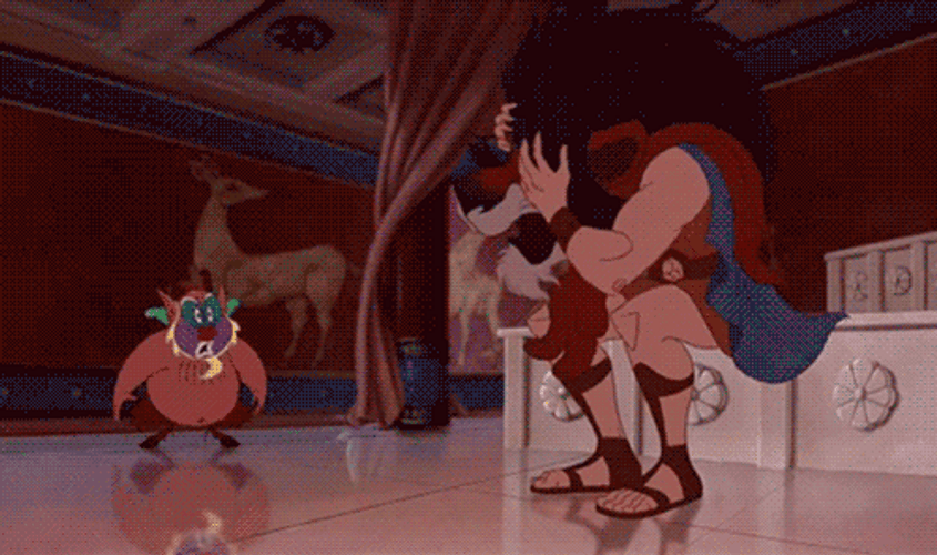 Hercules Removing Lion Headdress GIF