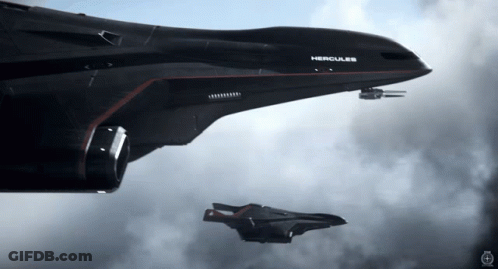 Hercules Spaceship Flying GIF