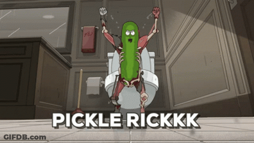 Here Come Pickle Rick GIF