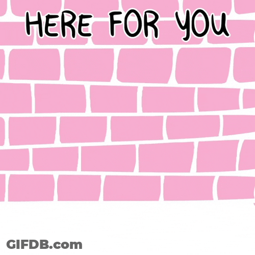 Here For You Cartoon Cupcake GIF