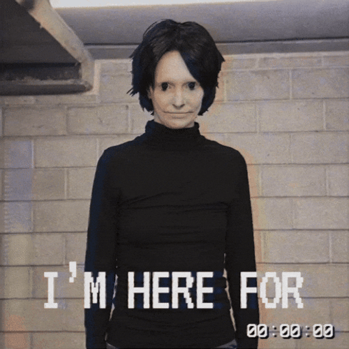 Here For You Scary Lady Meme GIF