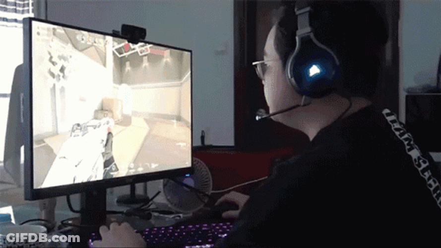 Here I Am Playing Video Game GIF