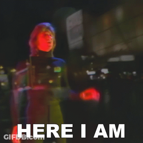 Here I Am Text GIF