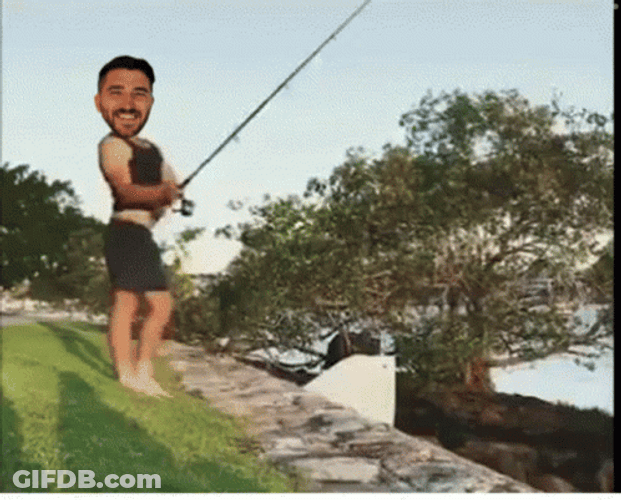 Here I Come Funny Fishing GIF