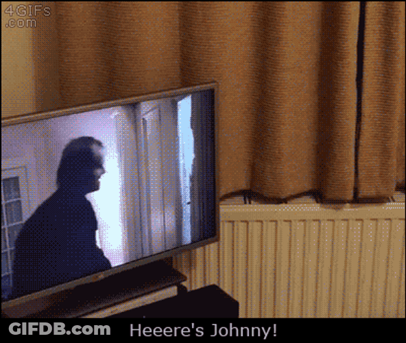 Here's Johnny The Shining Cat GIF